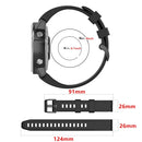 For Garmin Fenix 7X 26mm Solid Color Silicone Quick Release Watch Band(Midnight Blue)