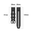 For Garmin Fenix 7X 26mm Solid Color Silicone Quick Release Watch Band(Midnight Blue)
