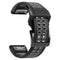 For Garmin Fenix 7X 26mm Two-Color Two-Hole Silicone Quick Release Watch Band(Black Gray)