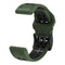 For Garmin Fenix 7X 26mm Two-Color Two-Hole Silicone Quick Release Watch Band(Army Green Black)