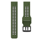 For Garmin Fenix 7X 26mm Two-Color Two-Hole Silicone Quick Release Watch Band(Army Green Black)