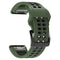 For Garmin Fenix 7X 26mm Two-Color Two-Hole Silicone Quick Release Watch Band(Army Green Black)