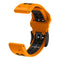 For Garmin Fenix 7X 26mm Two-Color Two-Hole Silicone Quick Release Watch Band(Orange Black)