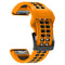 For Garmin Fenix 7X 26mm Two-Color Two-Hole Silicone Quick Release Watch Band(Orange Black)