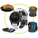 For Garmin Fenix 7X 26mm Two-Color Two-Hole Silicone Quick Release Watch Band(White Black)