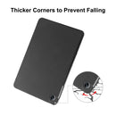For OPPO Pad Air ENKAY Tri-fold Custer Texture Leather Smart Tablet Case(Dark Green)