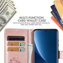 For Xiaomi 12 Pro Four-leaf Clasp Embossed Buckle Leather Phone Case(Magenta)