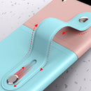 For Samsung Galaxy Z Flip3 5G Skin Contrast Wristband Folding Phone Case(Ice Blue + Dark Blue)