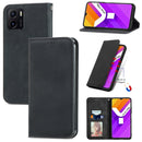 For vivo Y15S Retro Skin Feel Magnetic Horizontal Flip Leather Phone Case(Black)