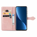For Xiaomi 12 Pro Mandala Flower Embossed Horizontal Flip Leather Phone Case(Rose Gold)