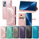 For Xiaomi 12 Pro Mandala Flower Embossed Horizontal Flip Leather Phone Case(Black)