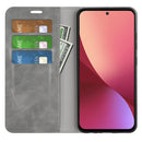 For Xiaomi 12 Retro-skin Magnetic Suction Leather Phone Case(Grey)