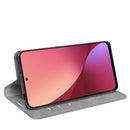For Xiaomi 12 Retro-skin Magnetic Suction Leather Phone Case(Grey)