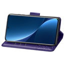 For Xiaomi 12 Pro Butterfly Love Flower Embossed Leather Phone Case(Dark Purple)