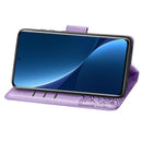 For Xiaomi 12 Pro Butterfly Love Flower Embossed Leather Phone Case(Light Purple)