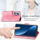 For Xiaomi 12 Pro Butterfly Love Flower Embossed Leather Phone Case(Blue)