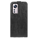 For Xiaomi 12 Pro R64 Texture Vertical Flip Leather Phone Case(Black)
