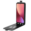 For Xiaomi 12 Pro R64 Texture Vertical Flip Leather Phone Case(Black)