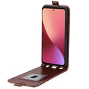 For Xiaomi 12 Pro R64 Texture Vertical Flip Leather Phone Case(Brown)