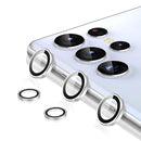 For Samsung Galaxy S22 Ultra 5G ENKAY Aluminium Alloy + Tempered Glass Camera Lens Cover(Silver)