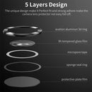 For Samsung Galaxy S22 Ultra 5G ENKAY Aluminium Alloy + Tempered Glass Camera Lens Cover(Black)