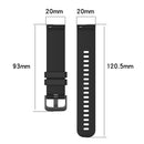 For Huawei Watch GT2 42mm 20mm Carbon Fiber Striped Silicone Watch Band(Grey)