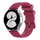 For Huawei Watch 2 20mm Carbon Fiber Striped Silicone Watch Band(Burgundy)