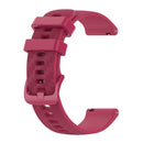 For Huawei Watch 2 20mm Carbon Fiber Striped Silicone Watch Band(Burgundy)