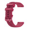 For Huawei Watch 2 20mm Carbon Fiber Striped Silicone Watch Band(Burgundy)