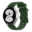 For Huawei Watch 2 20mm Carbon Fiber Striped Silicone Watch Band(Amy Green)