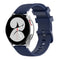 For Huawei Watch 2 20mm Carbon Fiber Striped Silicone Watch Band(Blue)