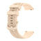 For Garmin Venu SQ 20mm Carbon Fiber Striped Silicone Watch Band(Beige)