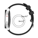 For Garmin Venu SQ 20mm Carbon Fiber Striped Silicone Watch Band(Black)