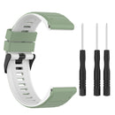For Garmin Approach S60 22mm Silicone Mixing Color Watch Band(Black+green)