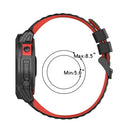 For Garmin Instinct 22mm Silicone Mixing Color Watch Band(Black+red)