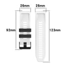 For Garmin Instinct 22mm Silicone Mixing Color Watch Band(Black+red)