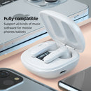 JSM-LB518 Bluetooth 5.0 TWS Noise-Cancelling Earphone with Digital Display(White)