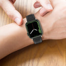 22mm Top Layer Cowhide Sewing Strap For Apple Watch Series 7 45mm / 6&SE&5&4 44mm / 3&2&1 42mm(Dark Brown)