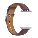 22mm Top Layer Cowhide Sewing Strap For Apple Watch Series 7 41mm / 6&SE&5&4 40mm / 3&2&1 38mm(Dark Brown)