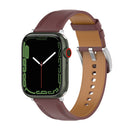 22mm Top Layer Cowhide Sewing Strap For Apple Watch Series 7 41mm / 6&SE&5&4 40mm / 3&2&1 38mm(Dark Brown)