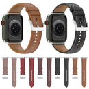 22mm Top Layer Cowhide Sewing Strap For Apple Watch Series 7 41mm / 6&SE&5&4 40mm / 3&2&1 38mm(Red)
