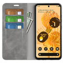 For Google Pixel 7 Retro-skin Magnetic Suction Leather Phone Case(Grey)
