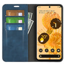 For Google Pixel 7 Retro-skin Magnetic Suction Leather Phone Case(Dark Blue)