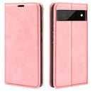 For Google Pixel 7 Retro-skin Magnetic Suction Leather Phone Case(Pink)
