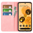 For Google Pixel 7 Retro-skin Magnetic Suction Leather Phone Case(Pink)