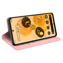 For Google Pixel 7 Retro-skin Magnetic Suction Leather Phone Case(Pink)