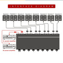 100W 2 In 8 Out Power Amplifier Loudspeaker Box Switcher