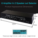 6 In 2 Out 300W Power Amplifier Switcher Loudspeaker Switch Distribute Device