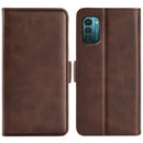 For Nokia G11/G21 Dual-side Magnetic Buckle Leather Phone Case(Brown)