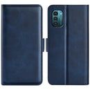 For Nokia G11/G21 Dual-side Magnetic Buckle Leather Phone Case(Dark Blue)